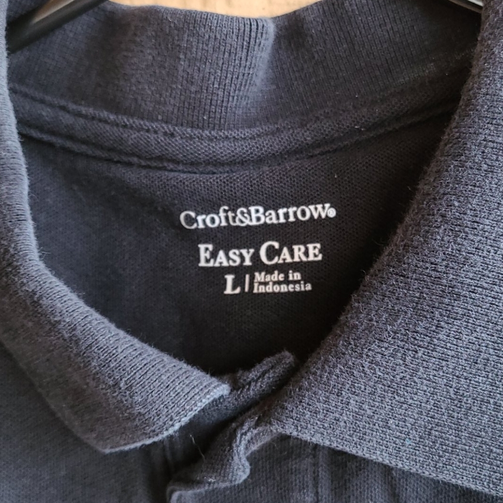 Croft & Barrow Navy Polo Shirt - Picture 3 of 9